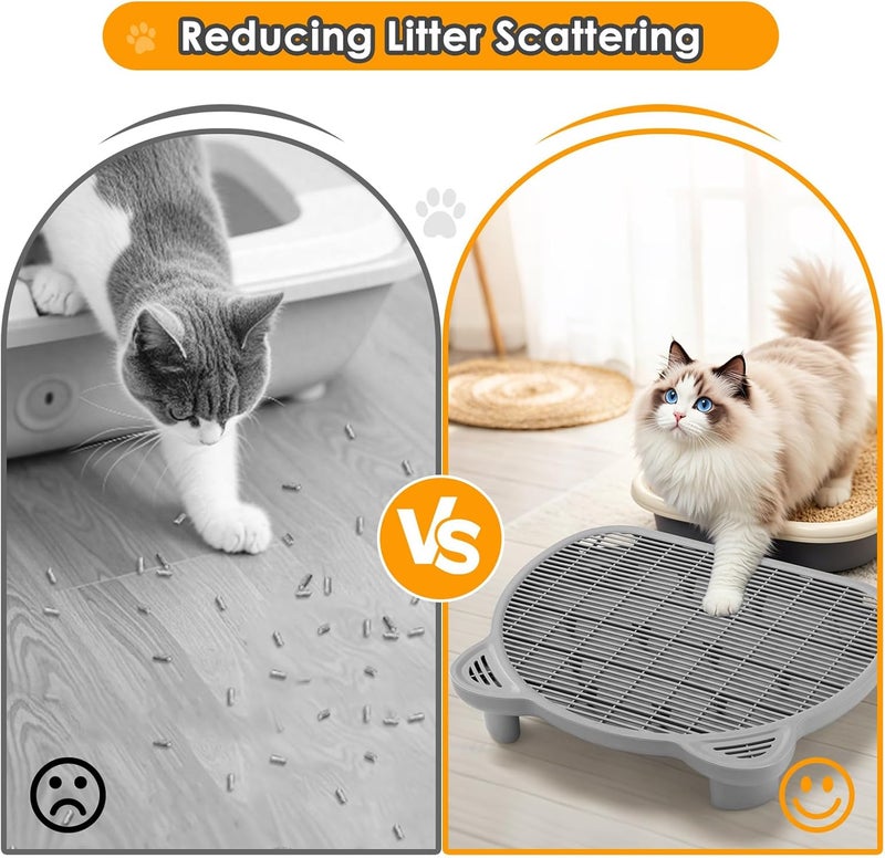 Bata Litter Catching Step for Cat Litter Box, Litter Trap Stool for Automatic Litter Box Self Cleaning, Litter Collection Stairs, Litter Catcher Ramp for Old Geriatric Senior Cat or Kitten - Image 3